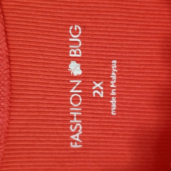 Bright Coral Ribbed Tank - Picture 3 of 3